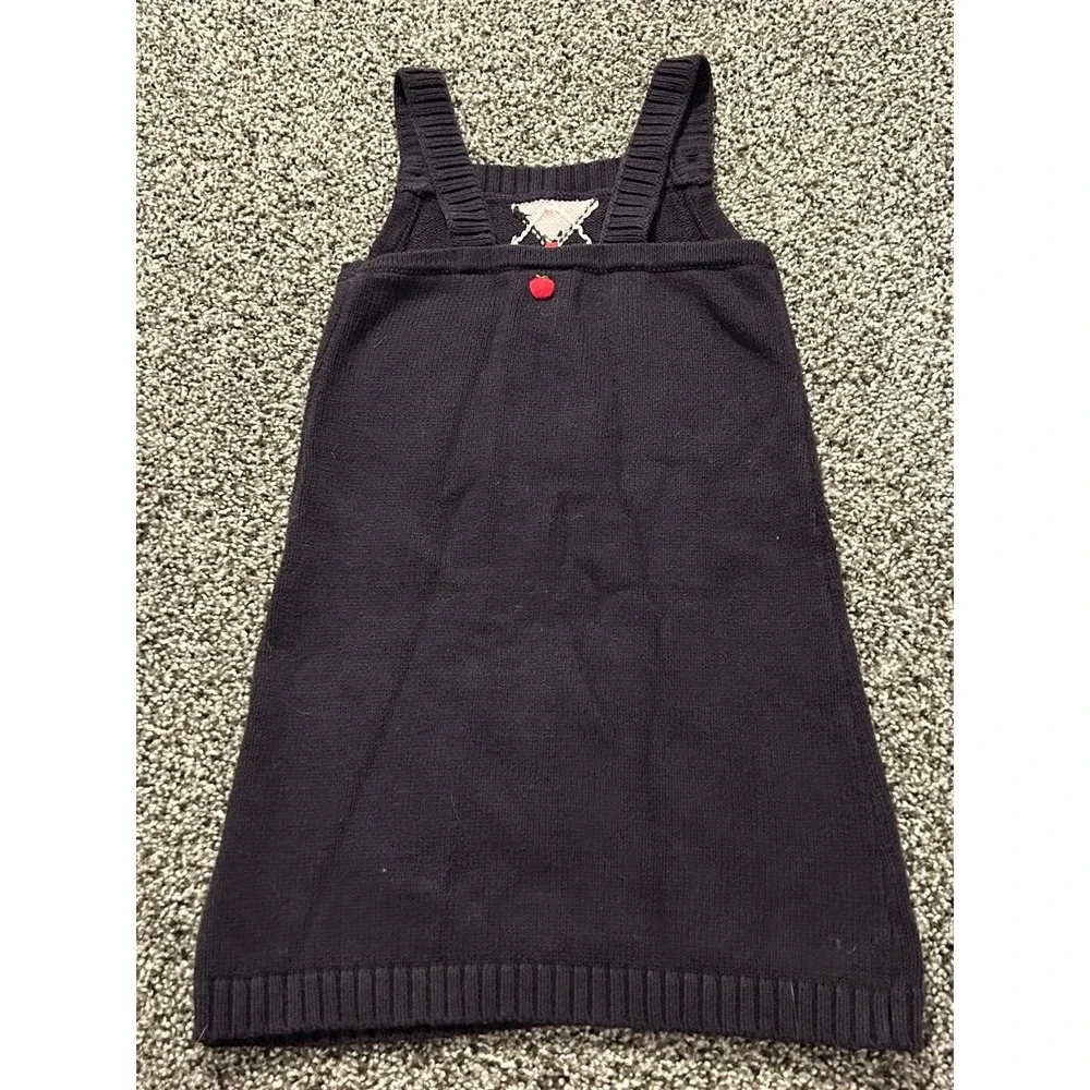 Kk23 Vintage‎ Gymboree Apple for the Teacher navy sweater jumper dress sz 5